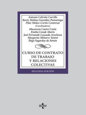 cover image of Curso de contrato de trabajo y relaciones colectivas